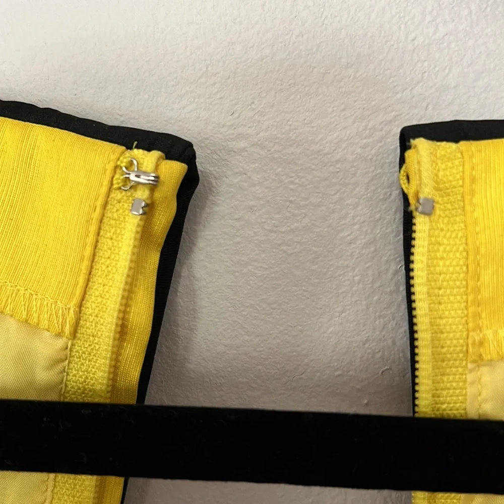 Vintage Sailor Dress Rockabilly A Line Yellow & Black Tulle Underskirt Lined - Picture 14 of 14